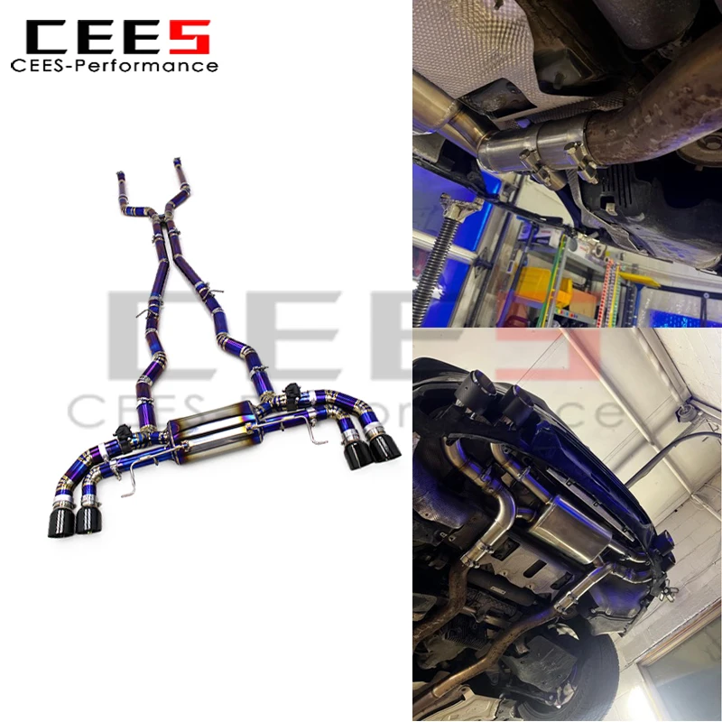 

cees Exhaust Muffler for 2017-2022 BMW M550/M550i G30 N63 4.4T Sport Tuning Catback Exhaust Pipe Kit Boost Power Sound