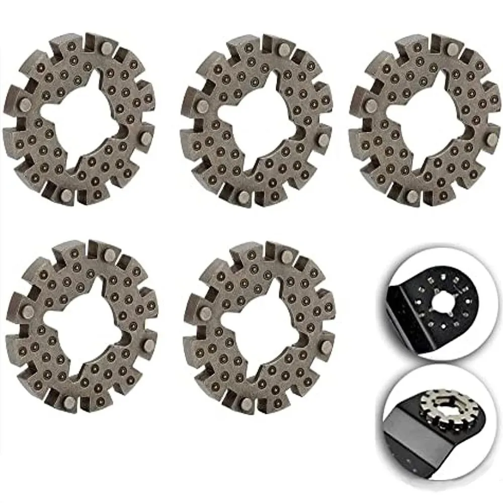 5pcs 1 Inch Diameter Universal Shank Converter Wood Plastic Composite Compatible Universal Shank Oscillating Tool Blades