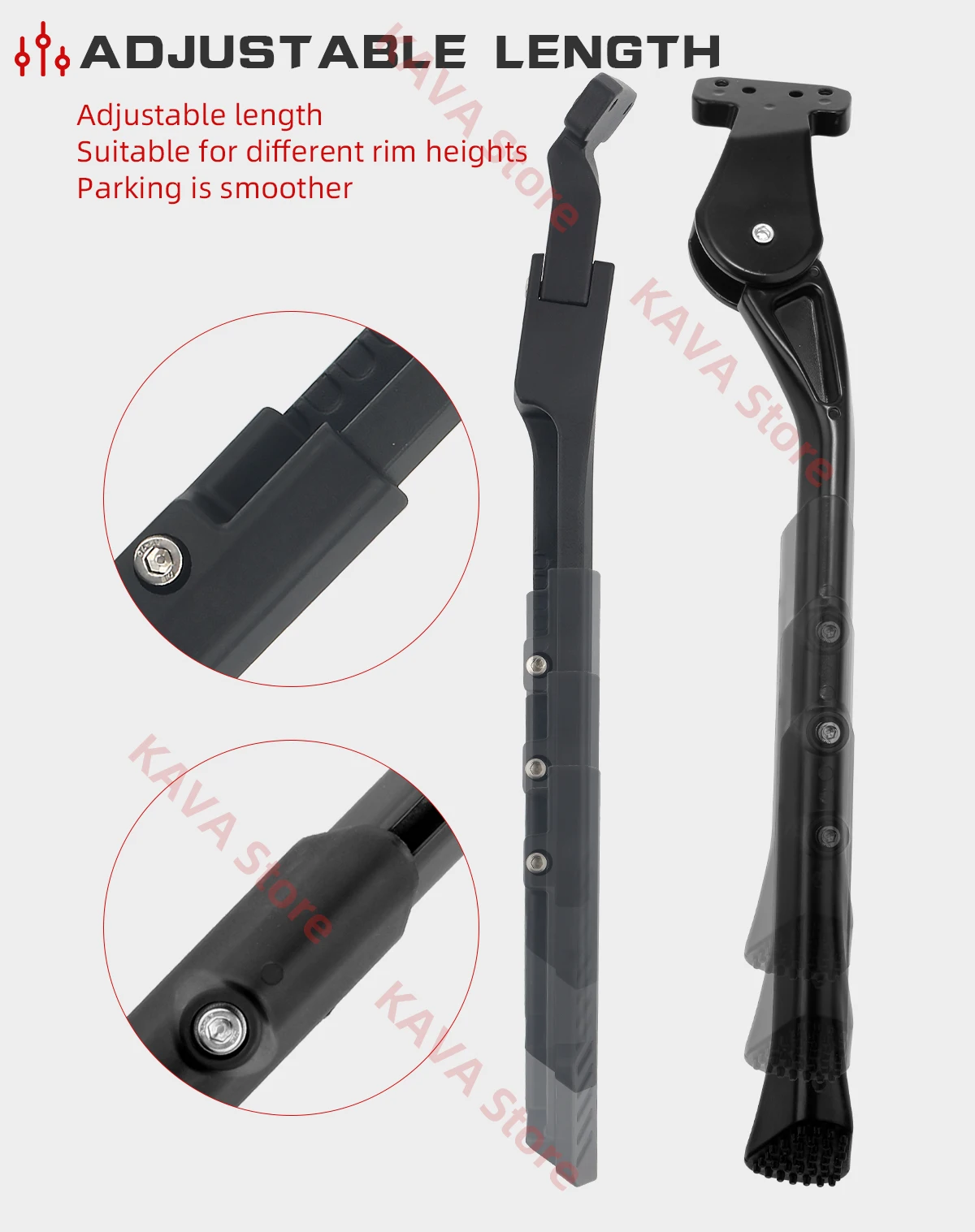 Fahrrad Halter Fußstütze Einstellbare MTB Schnee Klapp Fahrrad Ständer Park Rack Unterstützung Side Kick Ständer Fuß Brace Radfahren Teile – Detail 6