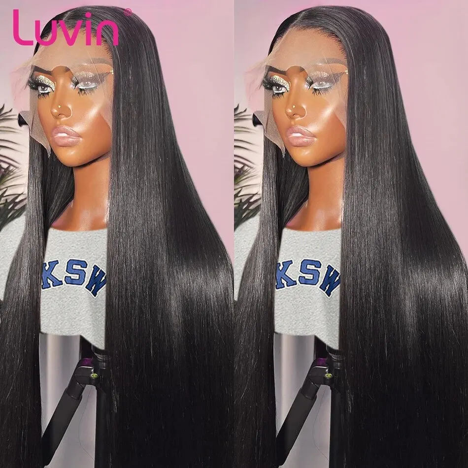 13x4 Straight Human Hair Lace Frontal Wig 30 32 Inch Human Hair Wigs for Women Cheap Top Quality Preplucked Brazilian Hair Wigs