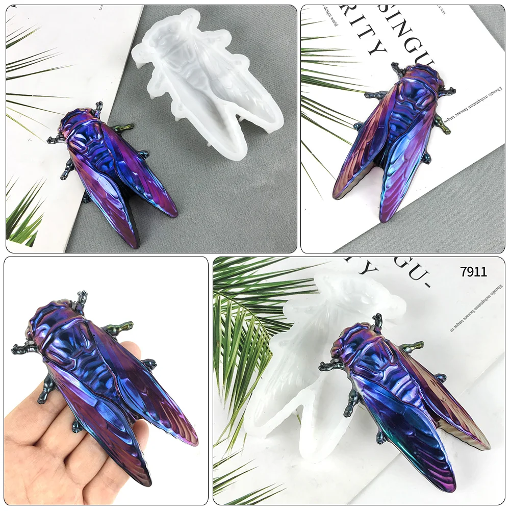 Three-dimensional Cicada Ornament Mold of The Lid Jewelry Making Kit Silica Gel Silicone Animal Pendant Molds