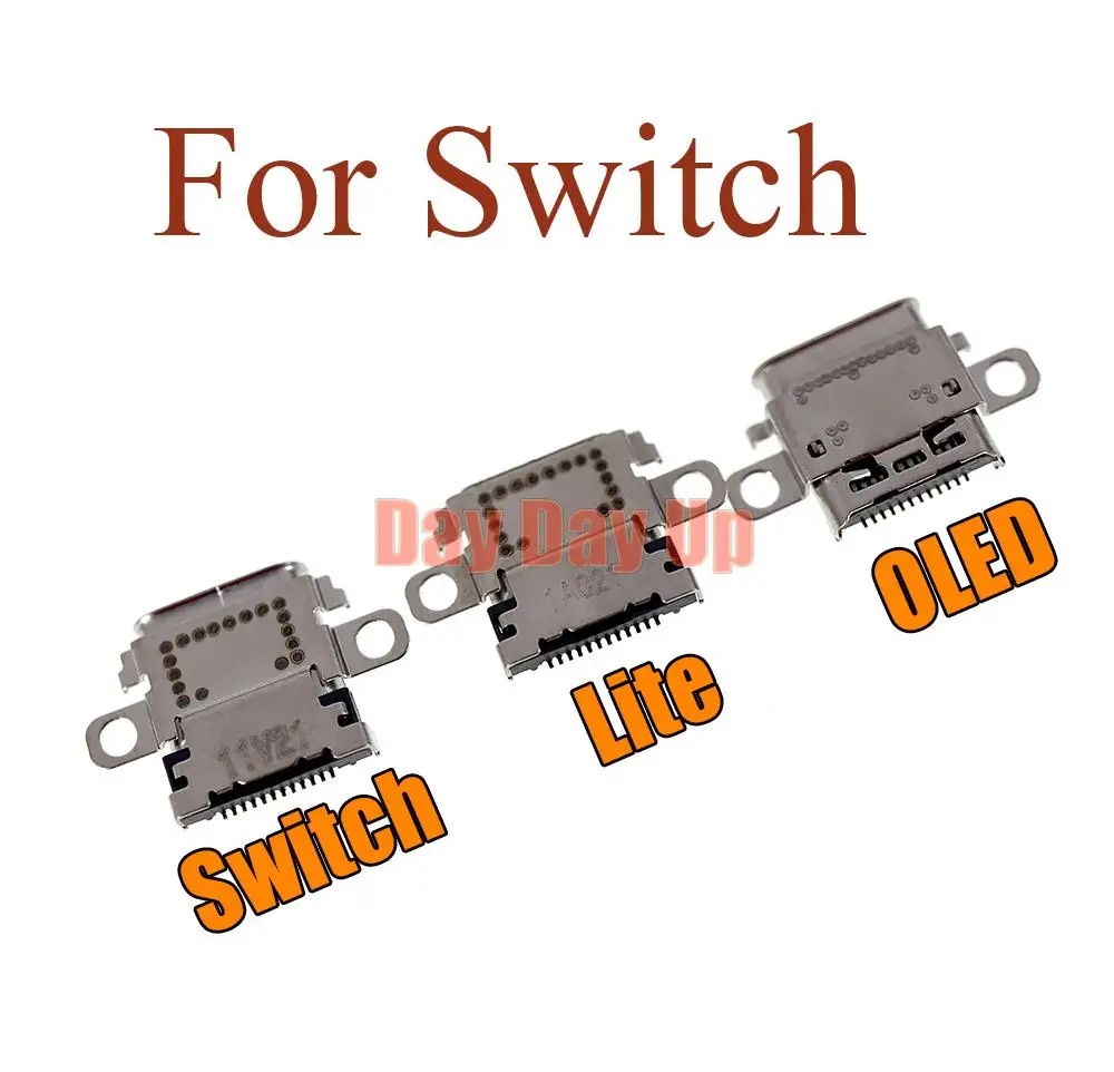 30 PZ Nuovo Originale Per Switch OLED Porta di Ricarica Presa Lotto Per Nintendo Switch Lite Console Connettore di Alimentazione Tipo-C Presa Porta