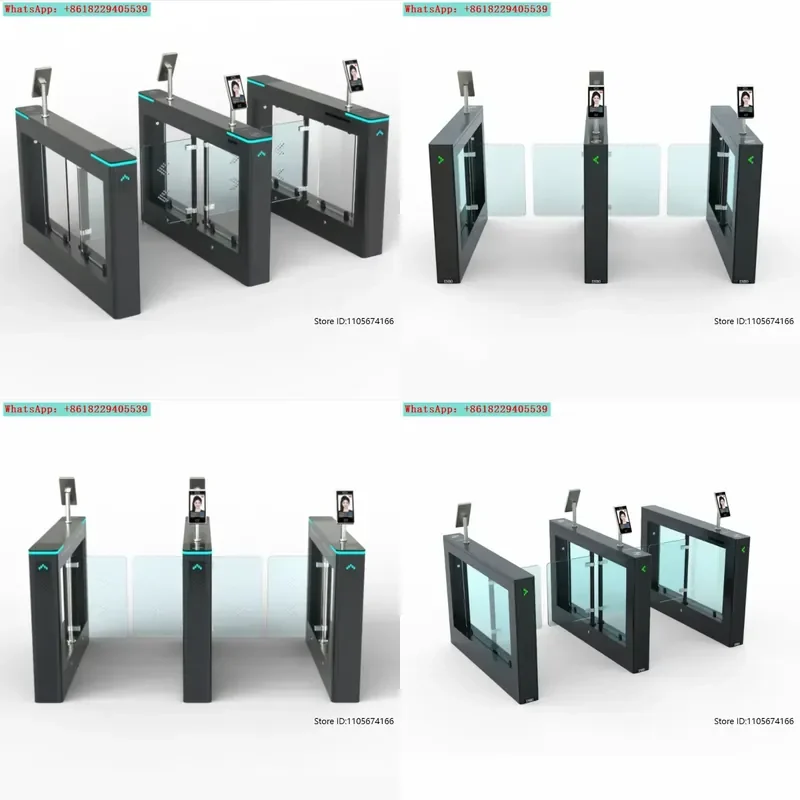 Black swing turnstile gate