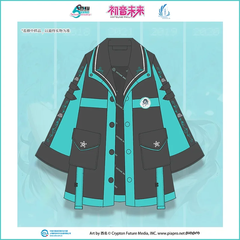 Original Miku Jacket Coat Vocaloid Hatsune Trench Coats Women Winter Autumn Anime Jackets Casual Men Cosplay Costume clothing