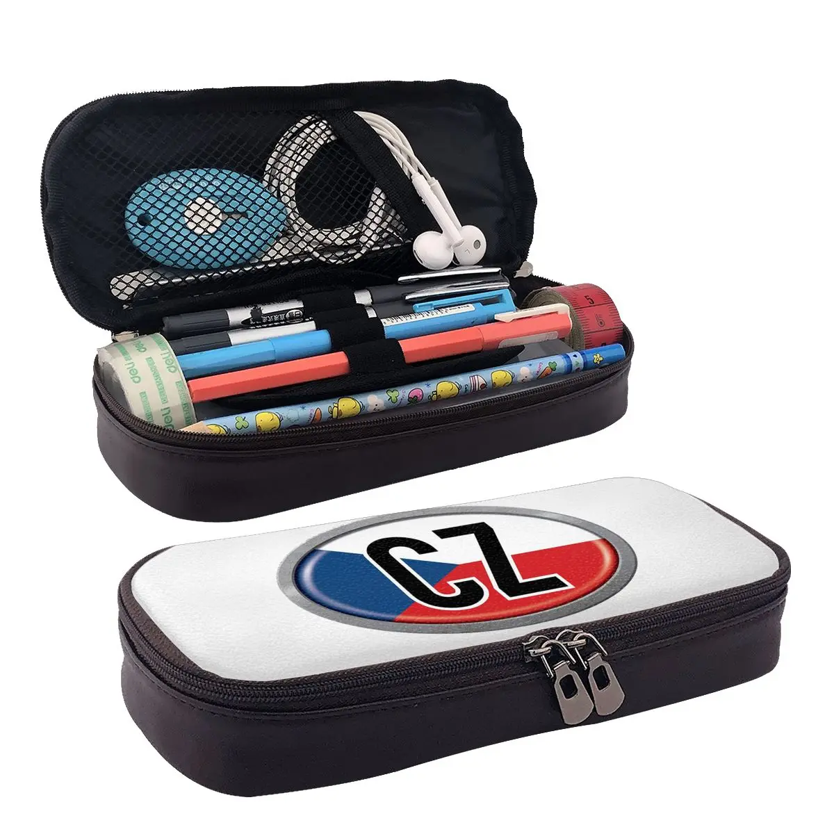 

Ceska Zbrojovka CZ (3) Leather Pencil Case for Boys Girls Gifts Pen Box Pencil Bag Stationery Supplies Pen Holder Bag