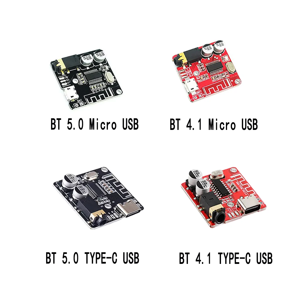 1PCS Bluetooth Audio Receiver Board BT4.1 BT5.0 Mp3 Lossless Decoder Board Wireless Stereo Music Module 3.7-5V TYPE-C Micro USB