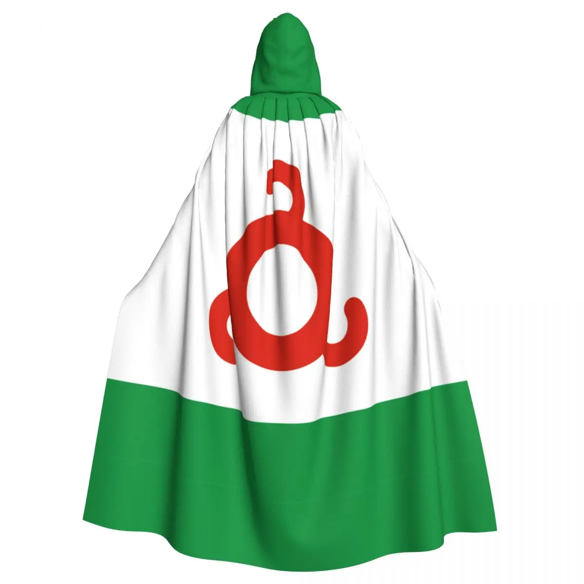 Unisex Adult Ingushetia Flag Cloak with Hood Long Witch Costume Cosplay