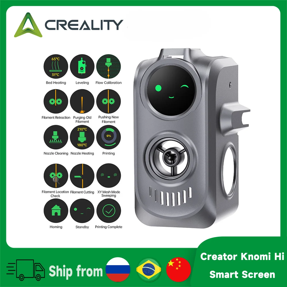 

Creality Creator Knomi Hi Smart Screen UI Визуализованный состояние Пользовательские цвета ПОДАРКИ Широкий угол обзора для 3D-принтера Creality Hi
