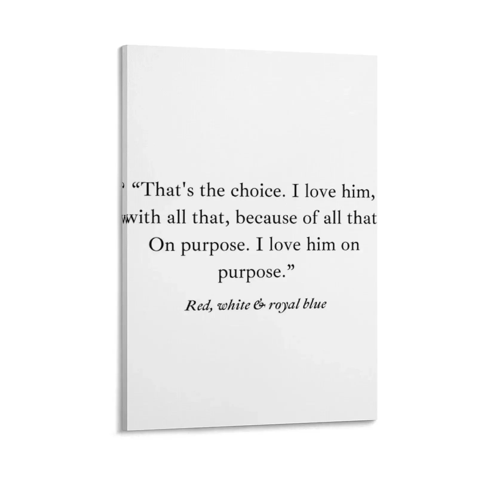 

Red, white & royal blue quote Canvas Painting Paintings on the wall photos for living room Decorative painting for bedroom