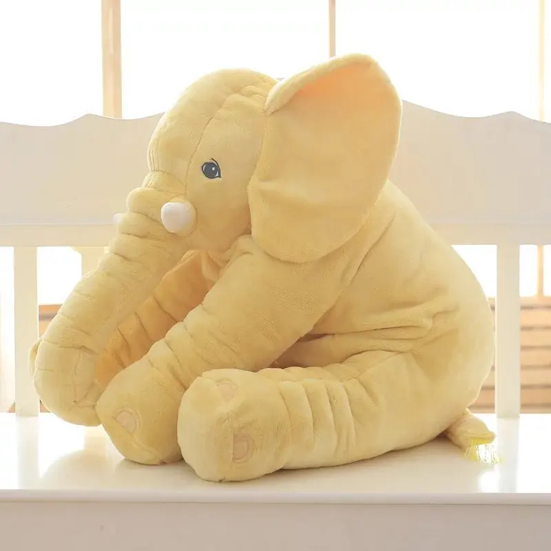 2024 New Cartoon Baby Elephant Soothing Pillow Doll Baby Sleeping Cloth Children's Birthday Full Moon Gift Blue