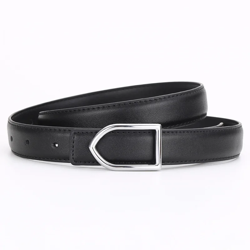 Leather belt for women, versatile decorative cowhide, new style belt, high-end feeling for ladies, commuting fashion jeans belt
