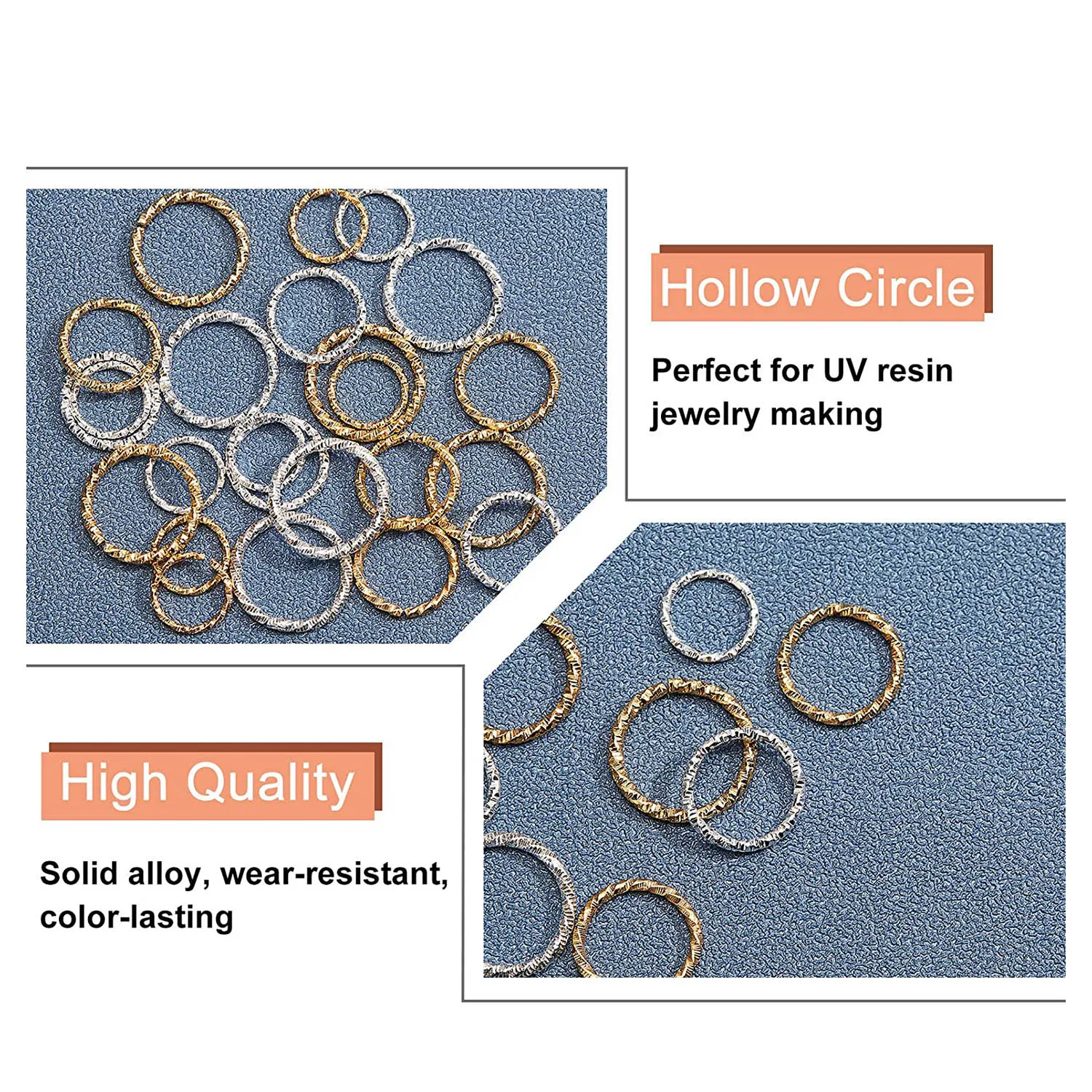 50pcs Gold Silver Color Jump Rings Round Twisted Split Rings 8 10 12 15 18 20 mm Loop Connectors for Jewelry Making Diy Findings