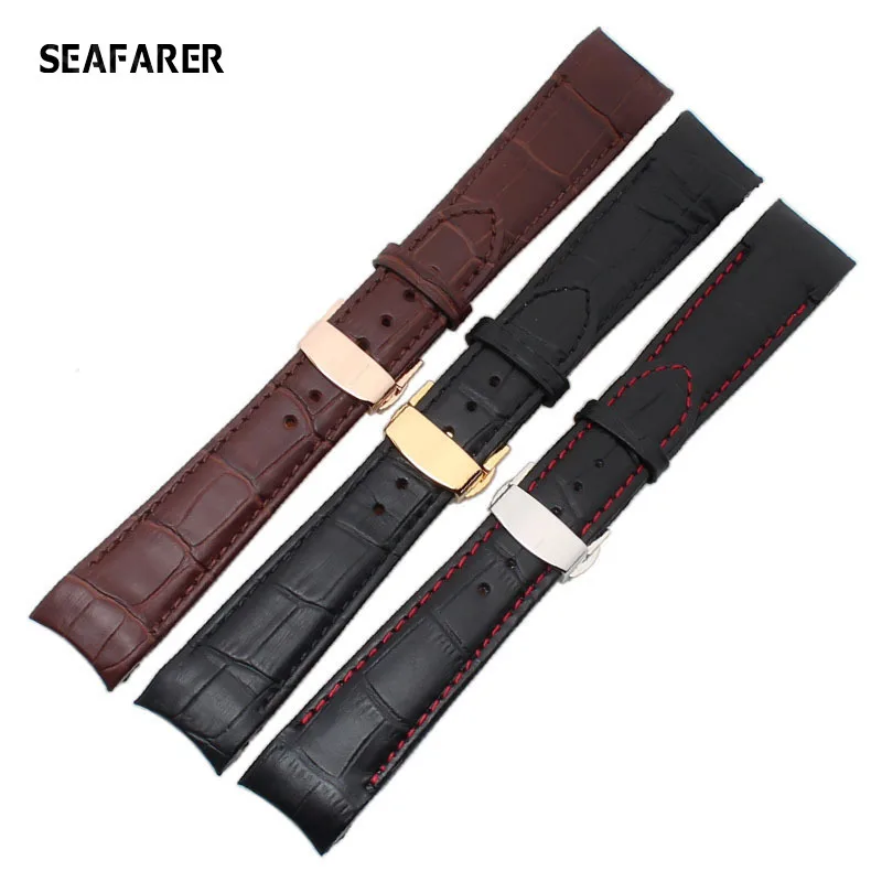 OTMENG Calf Genuine Leather Watch band 20mm 21mm  22mm 24mm Suitable for Tissot Seiko Omega Watch Strap Bracelets