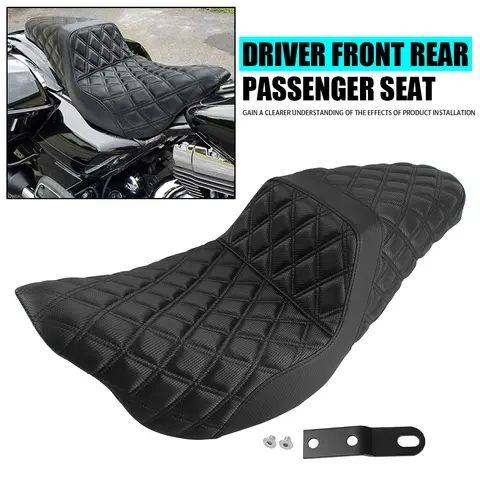 할리 투어링 일렉트라 로드 스트리트 글라이드 로드 킹 울트라 클래식 트라이 글라이드 2009-2024용 오토바이 2인승 운전자 및 동승자 시트