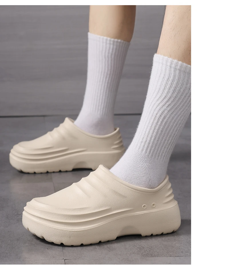 Hotel-Kochschuhe, Ganzjahres-Arbeitsschuhe, rutschfest, wasserdicht, ölbeständig, Herren-Freizeitschuhe, vielseitig einsetzbar, leichte EVA-Outdoor-Gartenschuhe – Detail 14