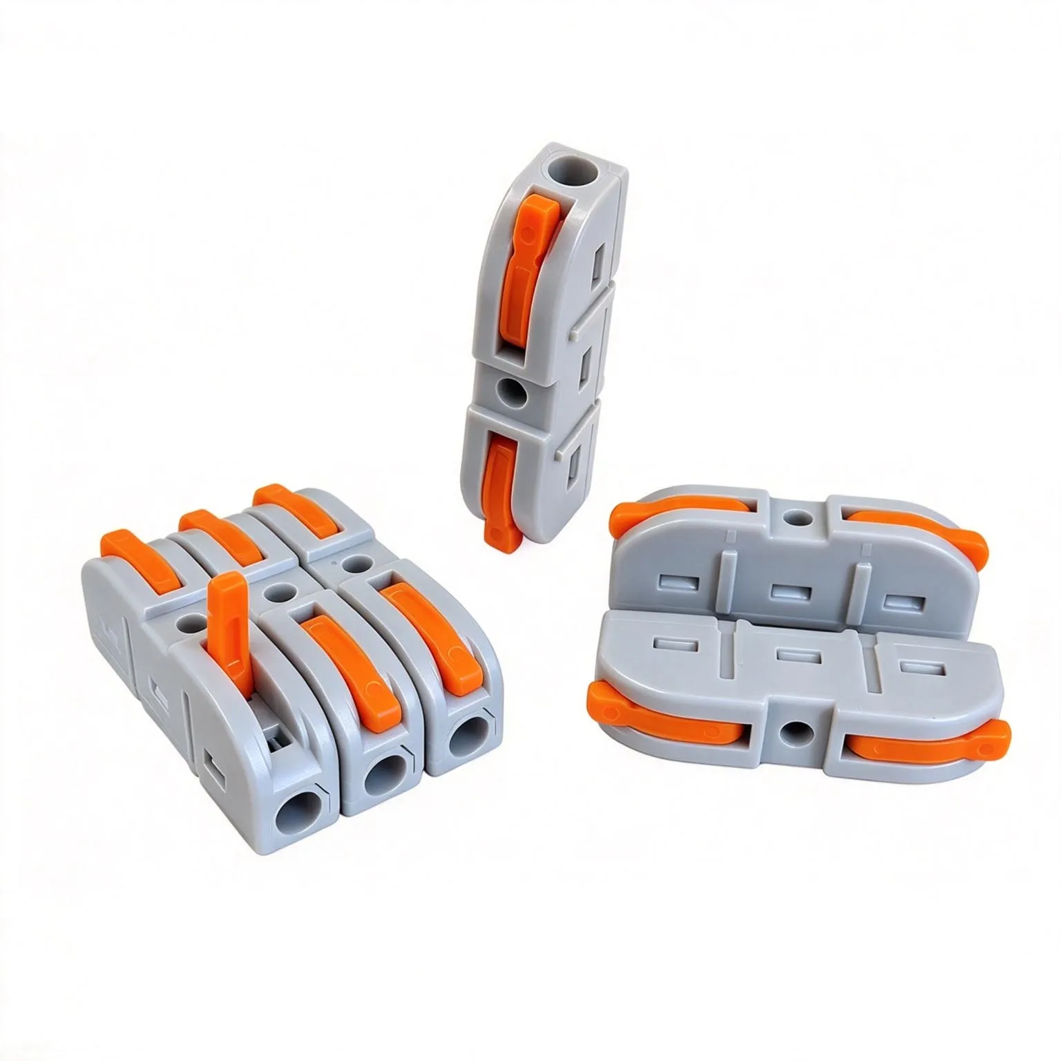 Universal Lever-Type Cable Connectors,Reusable 1-to-1 Quick Wire Terminals,1Pin 32A AWG28-12 0.08-4mm2 Connectors20/30/50/100Pcs