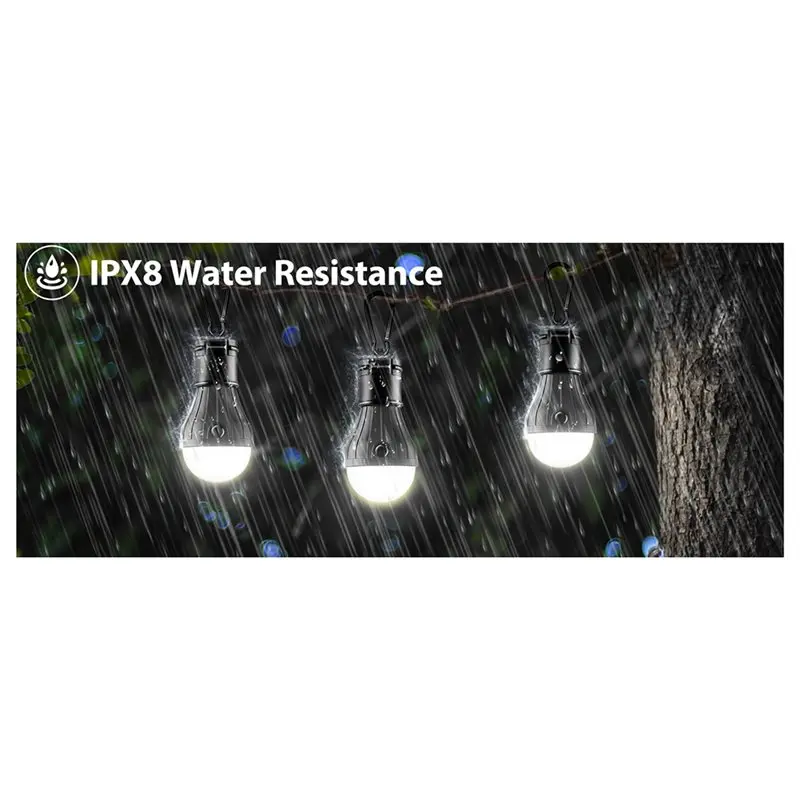 PZHI-LED Tent Lamp Emergency Lights With Hook 4 Pack Portable Bulb Lantern Equipment For Camping Hiking Backpacking Fishing