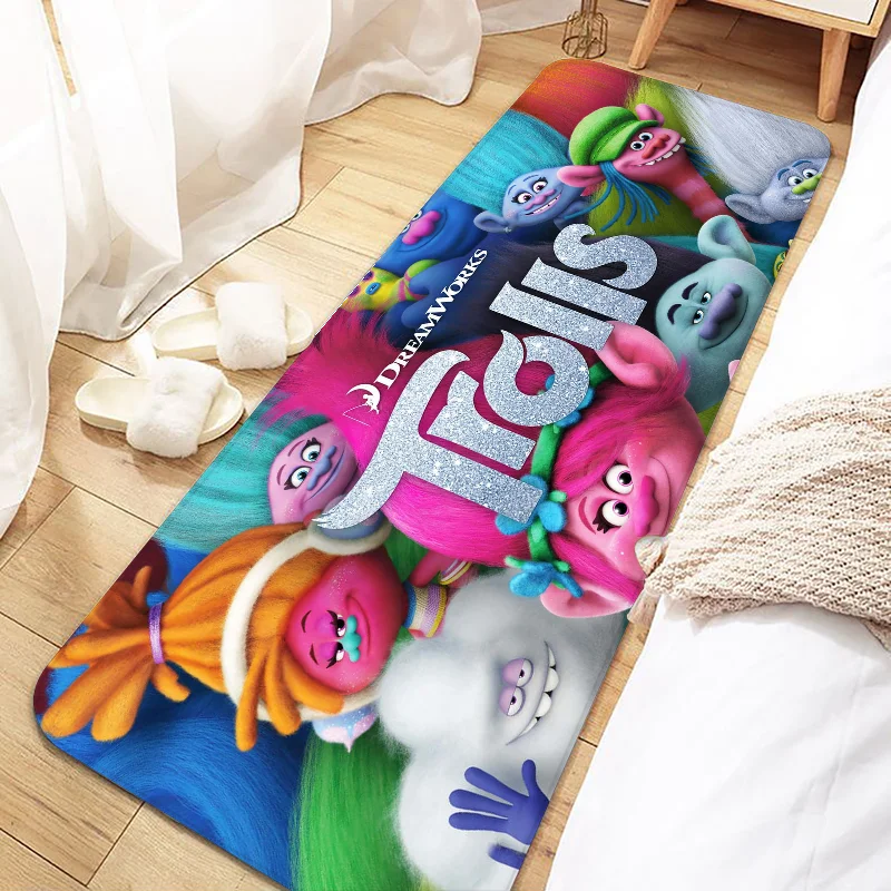 Happy Trolls Door Mat Entrance Non-slip Doormat Washable Kitchen Carpet Living Room Hallway Rugs Bathroom Bath Door Mats