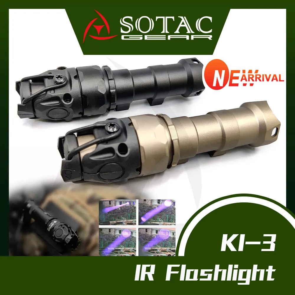 

SOTAC Tactical 2023 New Metal KIJI K1 K1-3 IR, регулируемое разведывательное освещение с оригинальной маркировкой, подходит для рельсы 20 мм