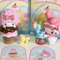 Sanrio Colorful Food Fun Series Blind Box Mymelody Kuromi Cinnamoroll Pochacco Anime Fgiure Model Kawaii Figurine Decoration Toy