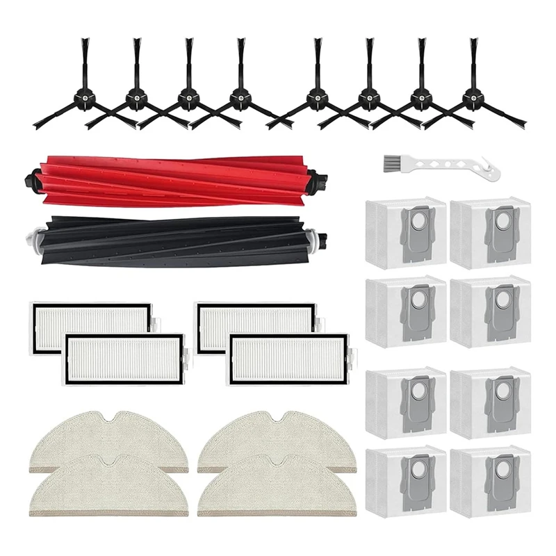 

The New Replacement Parts Compatible For Roborock Q8 Max /Q8 Max +/Q5 Pro/Q5 Pro+ Vacuum Cleaner Roller Brush, Filter,Mop Pads