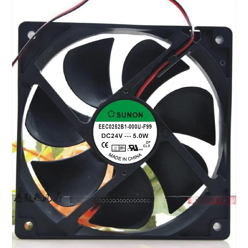 New Cooler Fan for SUNON EEC0252B1-000U-F99 24V 5.0W 12025 12cm Industrial Computer Inverter Cooling Fan 120 * 120 * 25mm