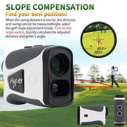 Vendita calda telemetri Laser Golf USB 800M 1000M 1200M Range Finder con compensazione della pendenza dell'angolo di blocco della bandiera per la caccia all'aperto