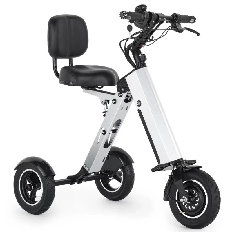 Ultra-light electric tricycle, small folding household transportation parent-child car