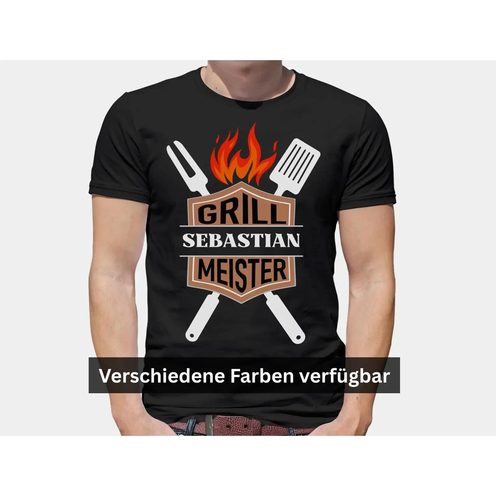 Grill master T shirt with name personalized gift for men Father amp 39 s Day barbecue party BBQ dad birthday vintage Washed