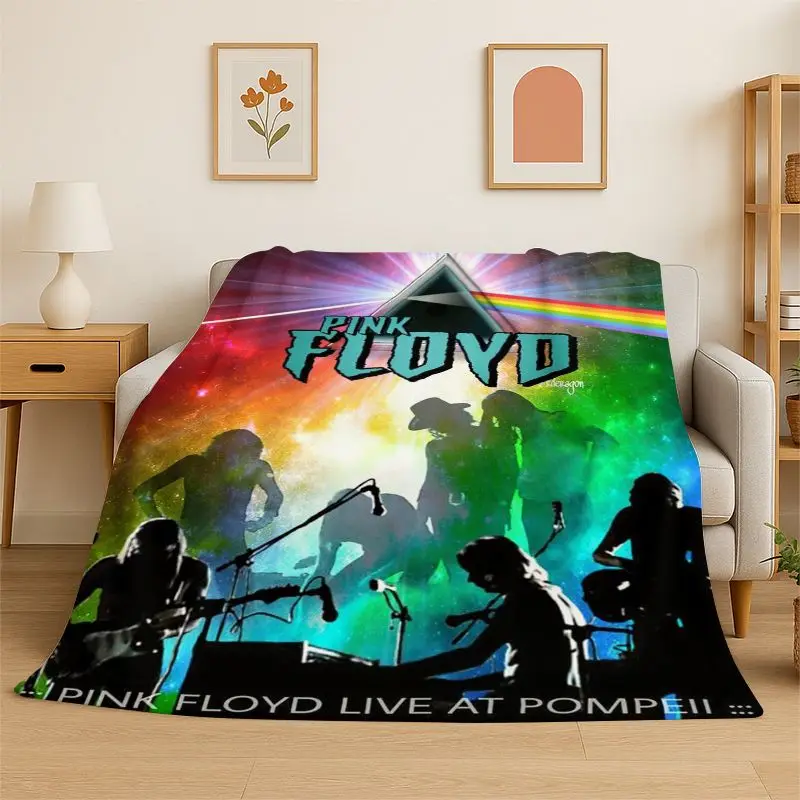 Music Pink F-Floyd Rock Band Soft Flannel Throw Blanket,Warm Cozy Blanket for Bed,Couch,Sofa,Bedroom,Living Room,Travel,Camping