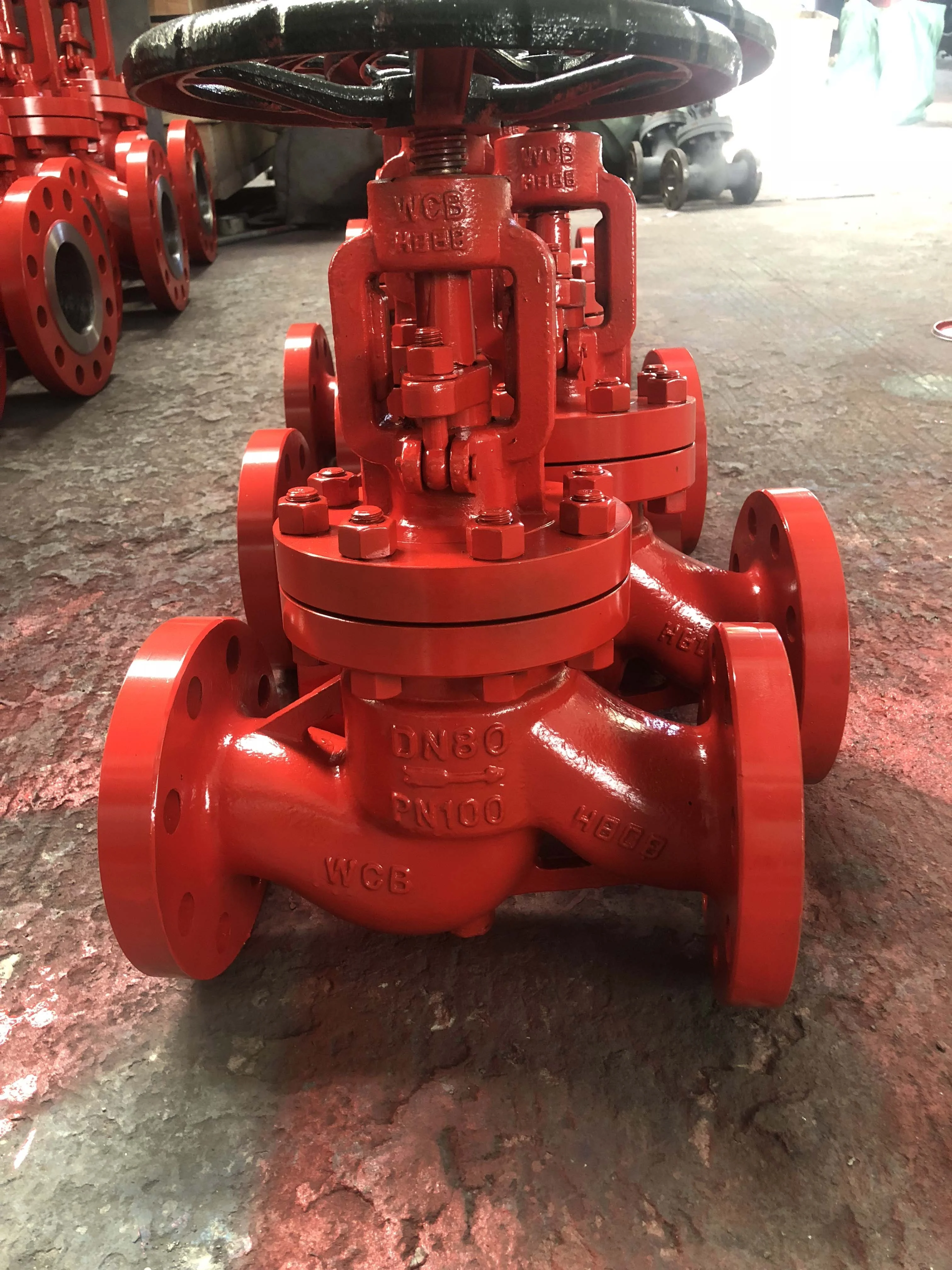 PN100 DN80 DN150 Flange WCB High Pressure Carbon Steel Steam Globe Valve