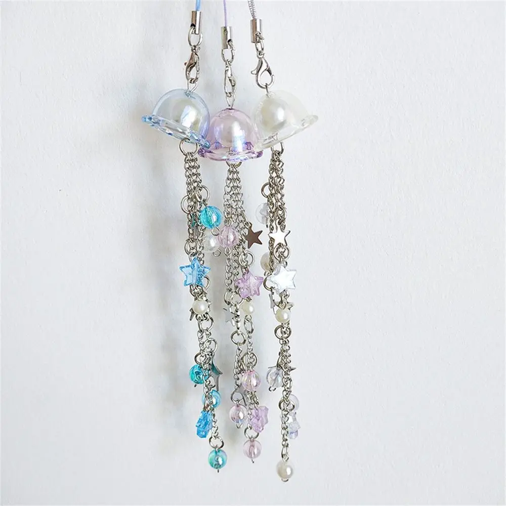 

Sea Theme Jellyfish Phone Pendant Phone Charm Seashell Beaded Phone Chain Ocean Style Keyring Y2K Phone Lanyard Keycord