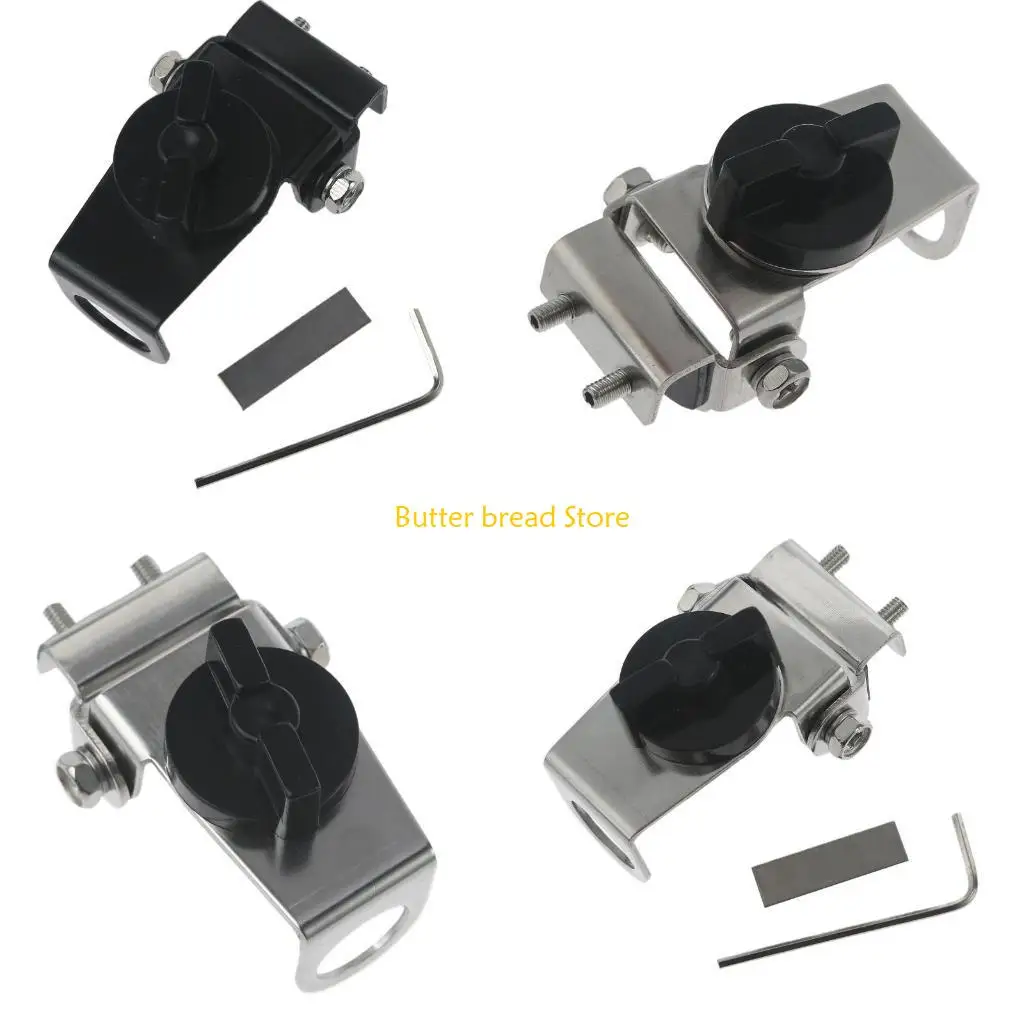 

W89C For Truck Radio Transceiver Mini Mobile Antenna Bracket Holder Clip Stainless Steel Mount 2-axis 180° Adjustable