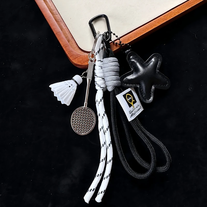 Creative Colorful Tennis Decor Luggage Pendant Multipurpose Lightweight Keychain Backpack Pendant Decoration Pendant