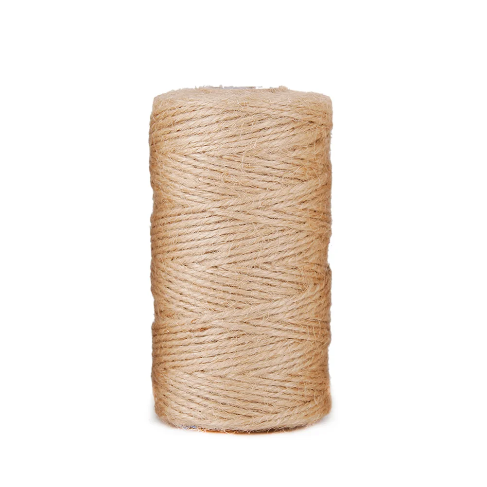 100 Yard Natural Jute Twine Crafts Gift Christmas Industrial Packing Materials Durable String for Gardening