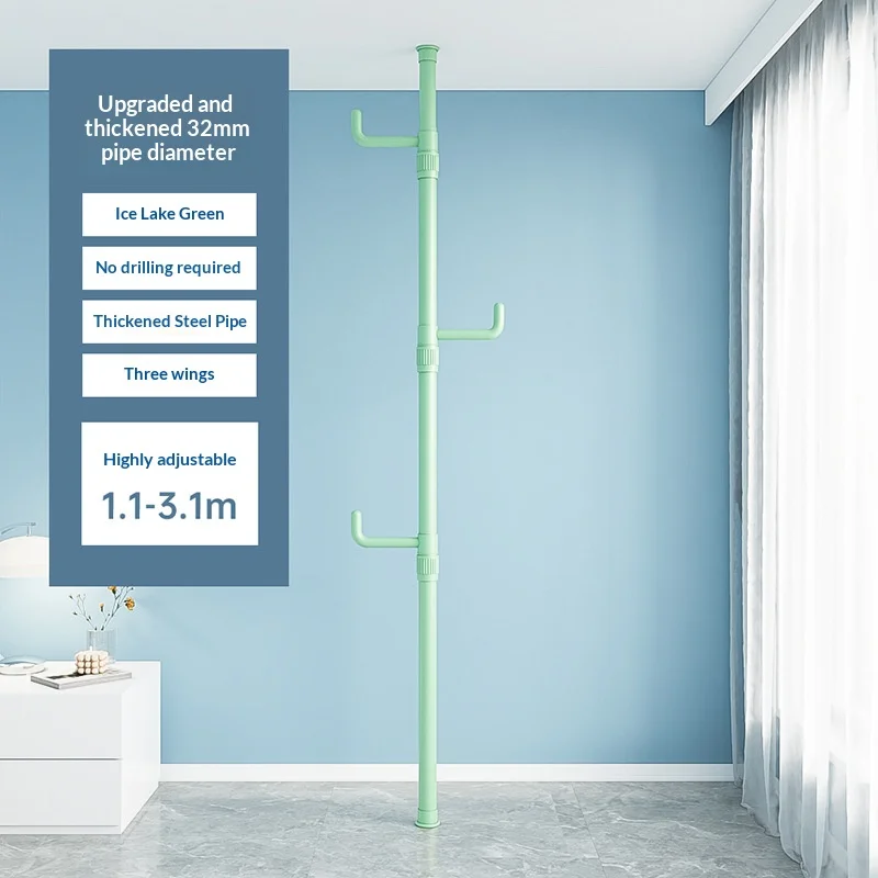 Clothes Rack Floor-Standing Bedroom Internet Celebrity Simple Creative Coat Rack Overhead Storage Rack Balcony Drying Floor Rack