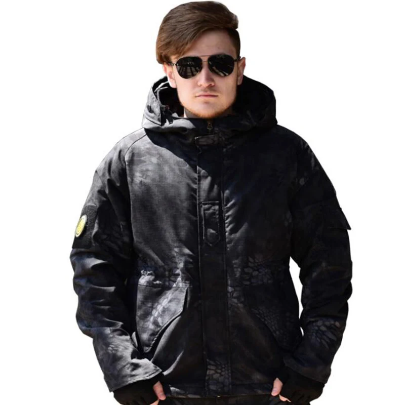 Men\'s Camouflage Jacket Coat Outdoor Tactical Jacket Winter Waterproof Hooded Jackets Windbreaker Hunting Clothes