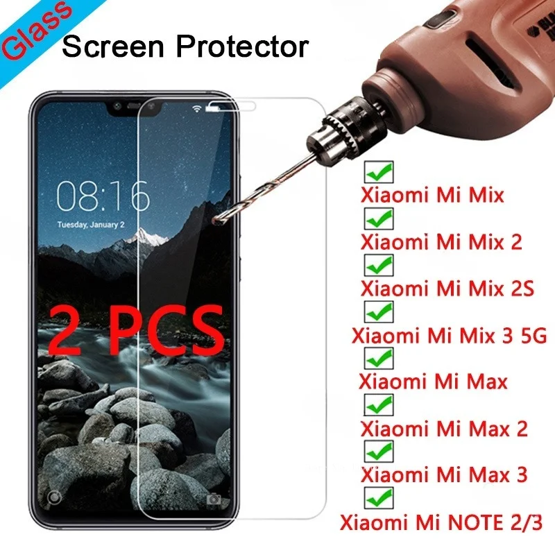 Protective Transparent Screen Protector for Xiaomi Mi Max 2 3 Note 2 3 Screen Protector for Xiaomi Mi Mix 2 2S Glass