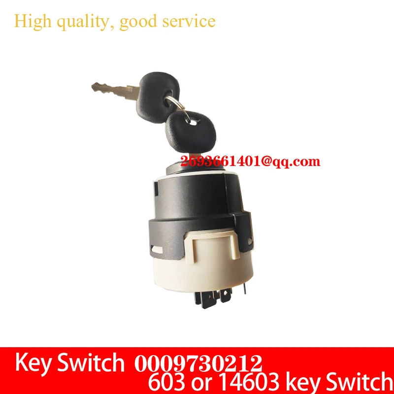 

0009730212 , 0009730215 или 0009730204 Выключатель зажигания для Linde, 603 или 14603, ключевой переключатель с 2 ключами для вилочного погрузчика