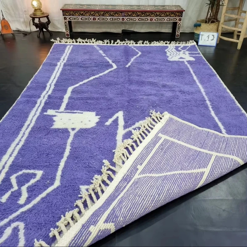 Blue amethyst purple abstract handmade living room carpet unique handmade area carpet home decoration carpet