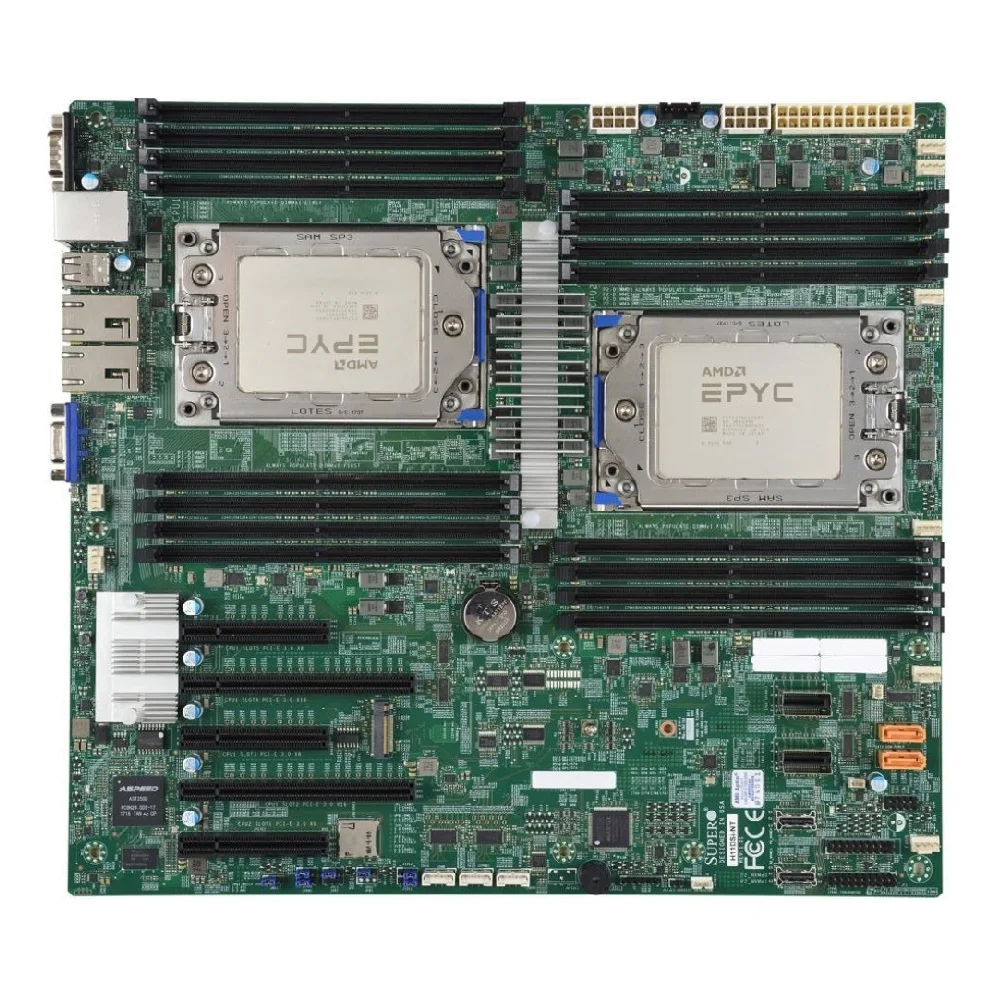 Combo Box Supermic H11DSi-NT Motherboard Socket SP3 240W TDP With Double EPYC 7K62