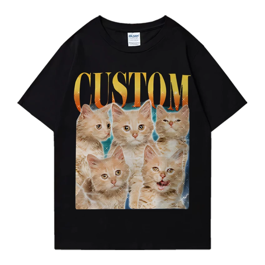 

Custom Retro Pet PNG Oversized t-shirt WEN wowen Fashion ummer 100% Cotton short sleeve High Quality streetwear Loose unisex