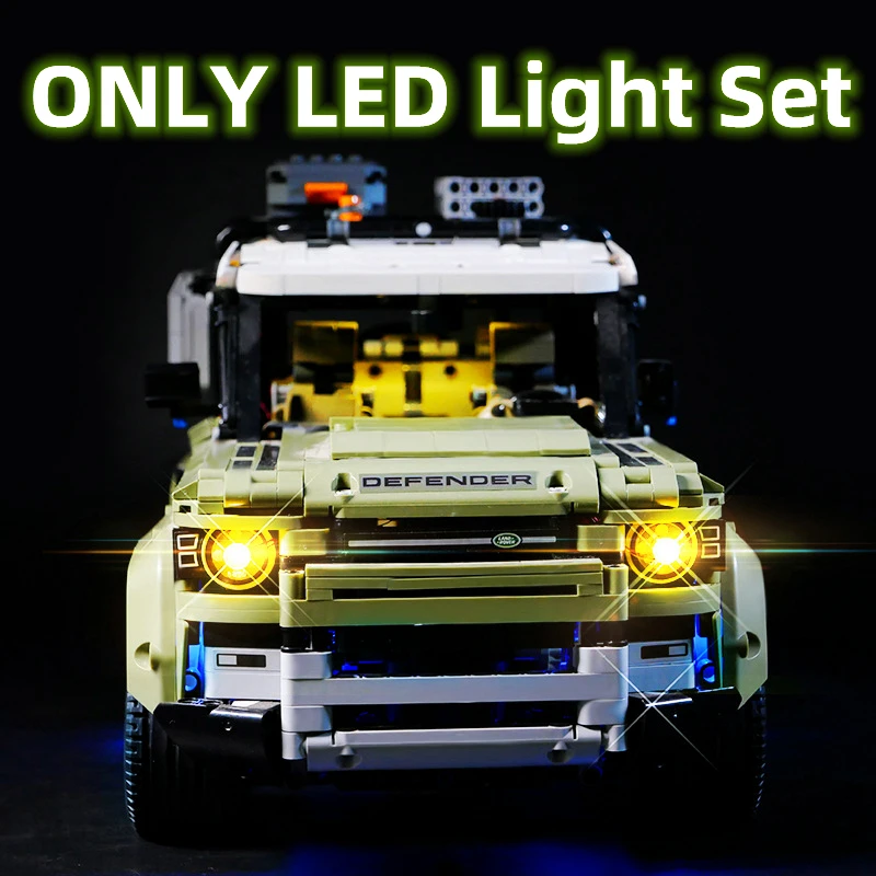 Andrea Motor-Télécommande LED Light Set, Accessoire Compatible avec LEGO 42110, LandRoverr Defender importer décennie ks, Brick, En Stock