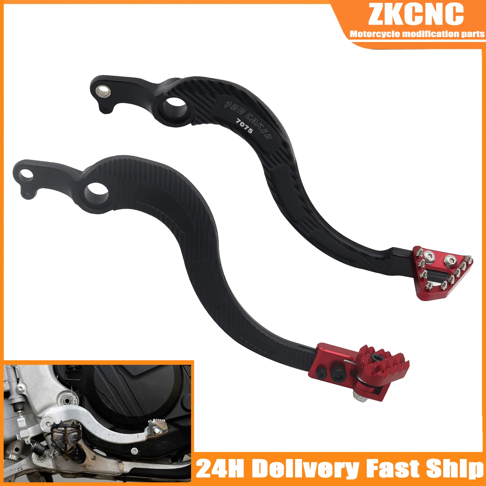 Motocross CNC Aluminum Rear Brake Lever For Honda CRF250X CRF450X CRF 250X 450X 2005 2006 2007 2008 2009 2010 2011 2012-2017