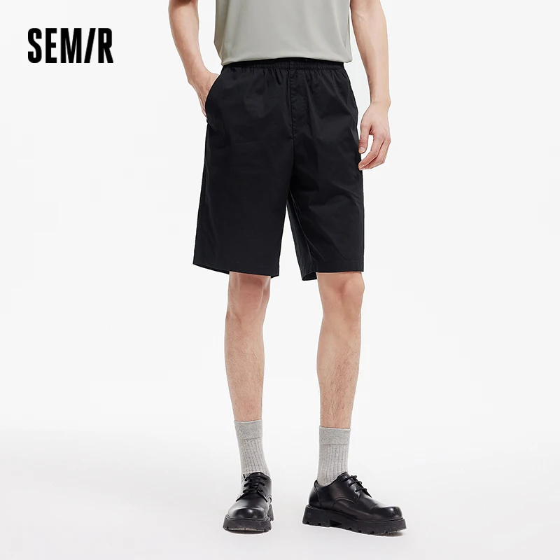

Semir повседневные шорты мужские 2025 новые летние стильные однотонные свободные прямые брюки четверть длины