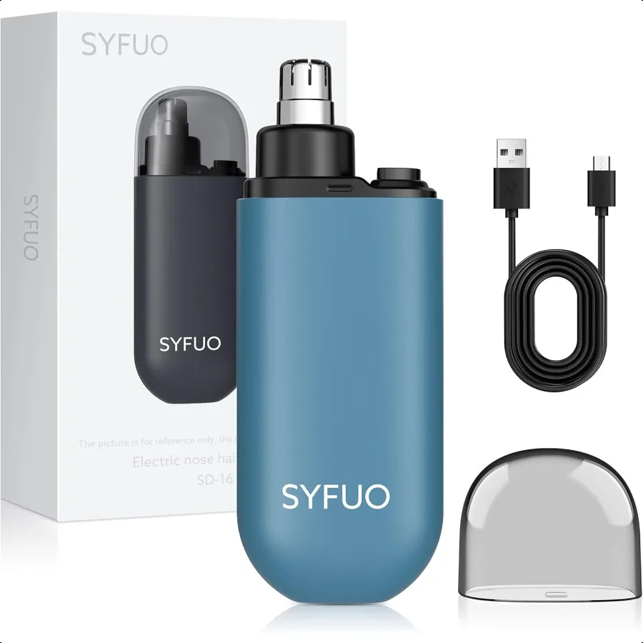 

Nose Hair Trimmer for MenPortable Painl Ear and Nose Hair Trimmer USB Rechargeable 9000 RPM 360 Rotating Waterproof Dual Edge B