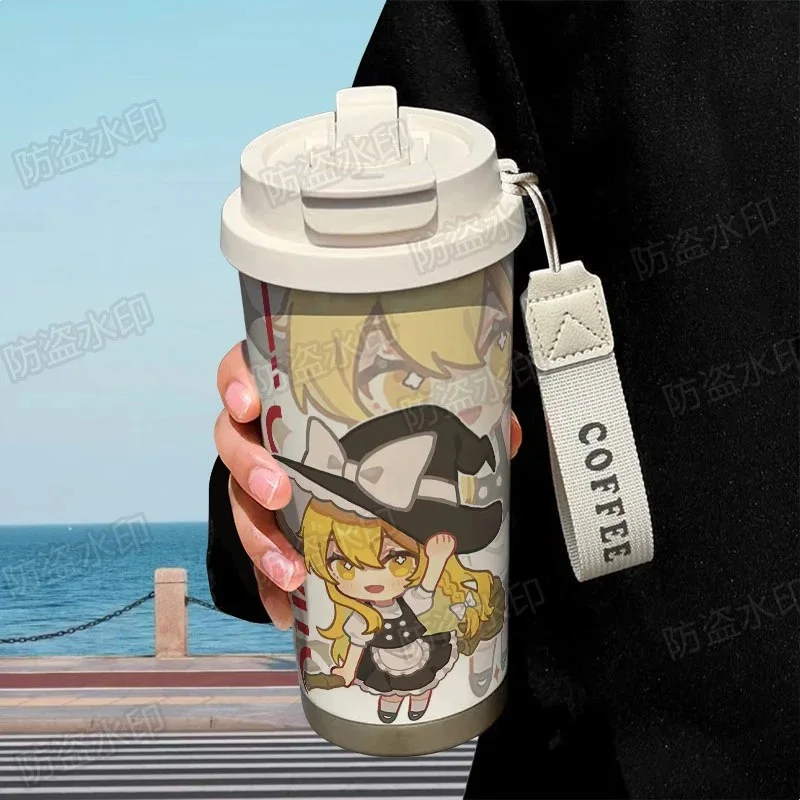 الشرقية مشروع تأثيري كوب معزول 316 الفولاذ المقاوم للصدأ القش المحمولة سيارة فنجان القهوة Ins عالية الجمال لطيف