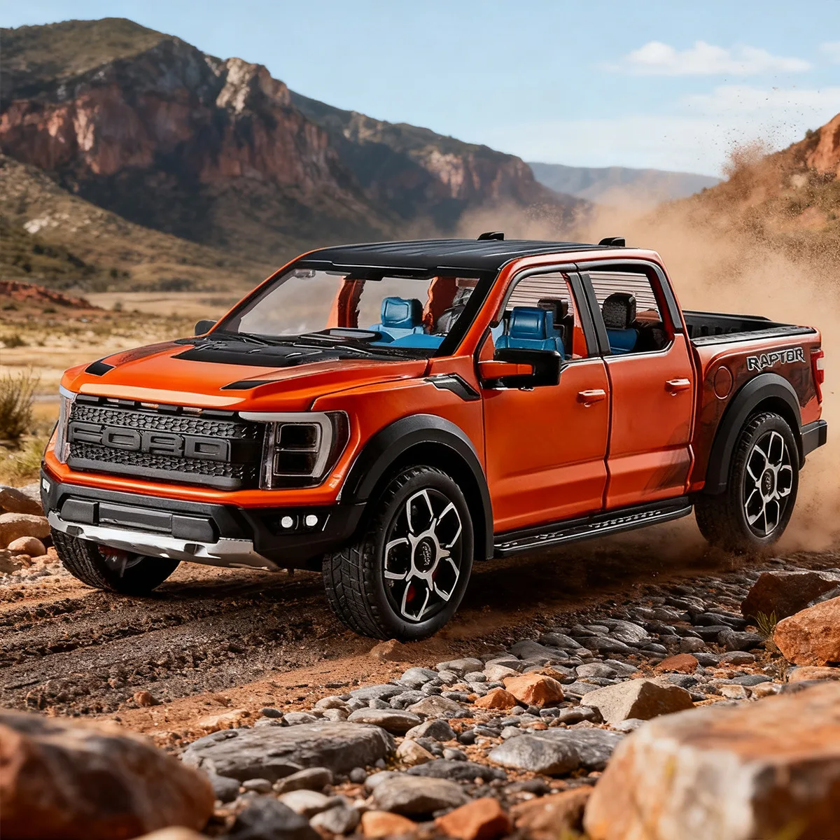 

1/20 Alloy Pickup Model Pull Back Sound and Light Toy Off-road Vehicle Simulation Car Truck Truck