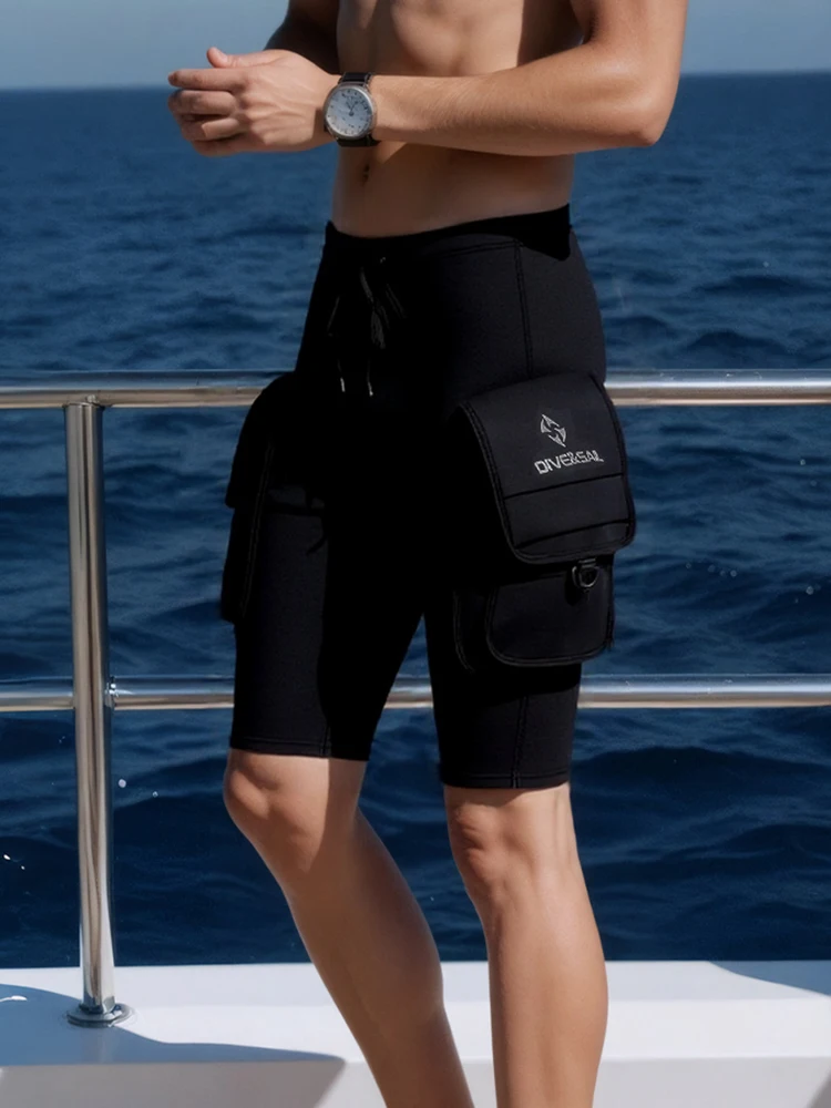 النيوبرين التكنولوجيا السراويل 3 مللي متر و 2 جيب كبير الغوص التكنولوجيا السراويل النيوبرين بذلة قصيرة للسباحة تصفح الغوص الغوص
