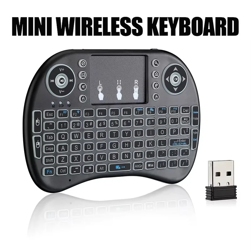 Mini Wireless Keyboard 2.4GHz No Backlit Air Mouse Touchpad Remote For Windows TV Box Laptops For Android Windows Media Player